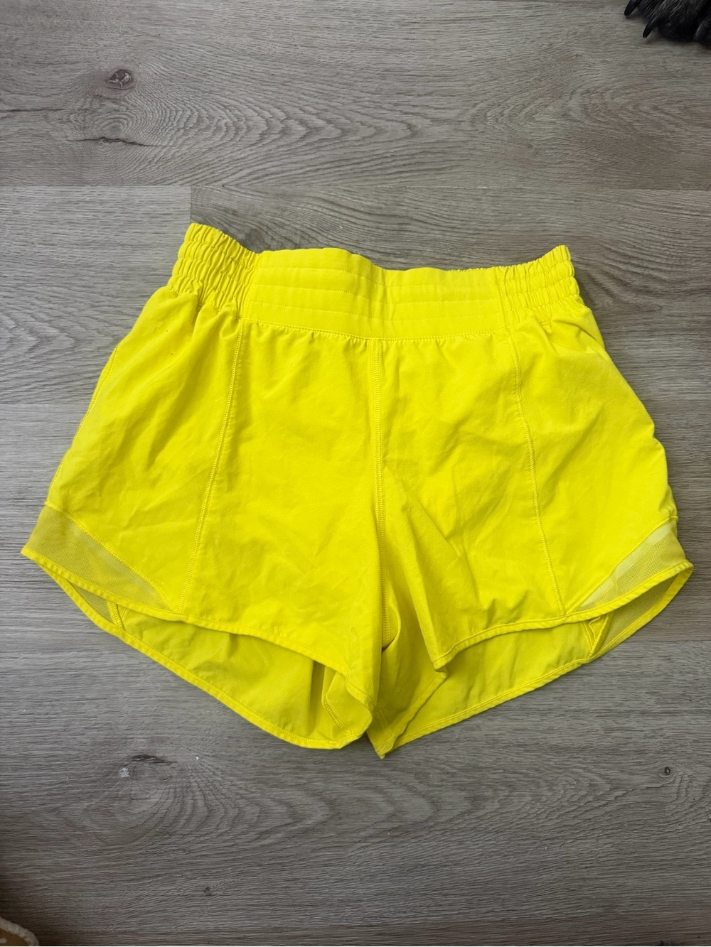 lululemon Hotty Hot yellow shorts